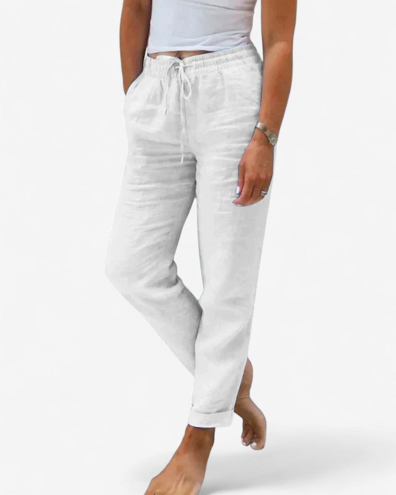 Lena – Hochtaillierte Freizeit-Hose mit Elastischem Bund