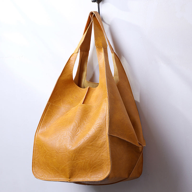 Arlina – Große Leder-Weekender Tasche mit strukturierter Form