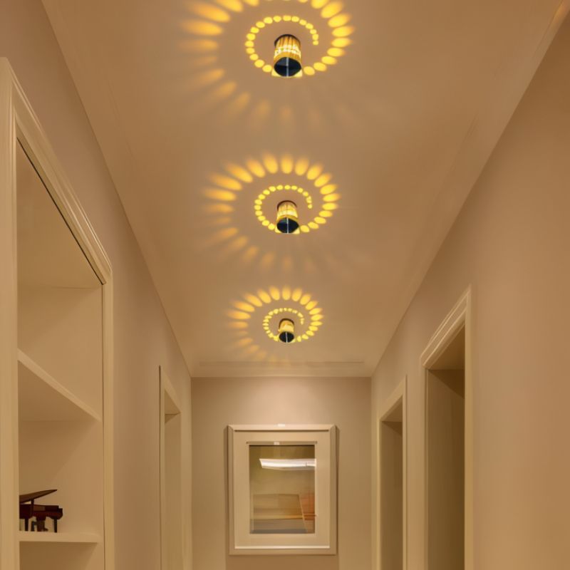 LumoSpire – Spiral-LED-Wandleuchte mit Lebendigen Farbeffekten