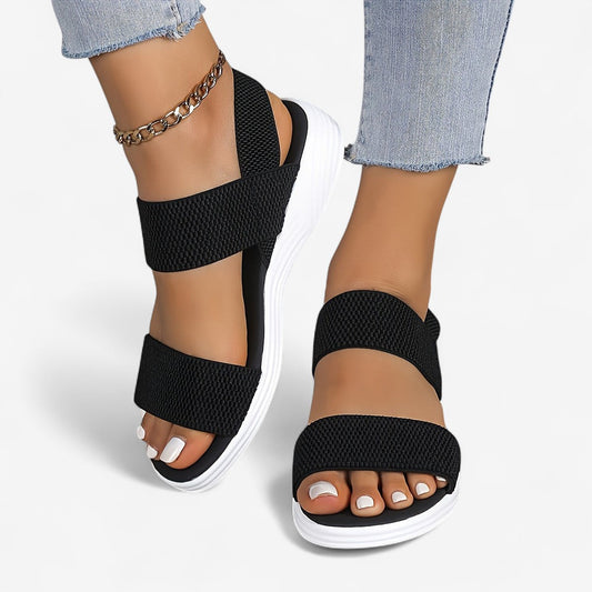 Sophie – Strick Wedge-Sandalen mit Slip-On-Design