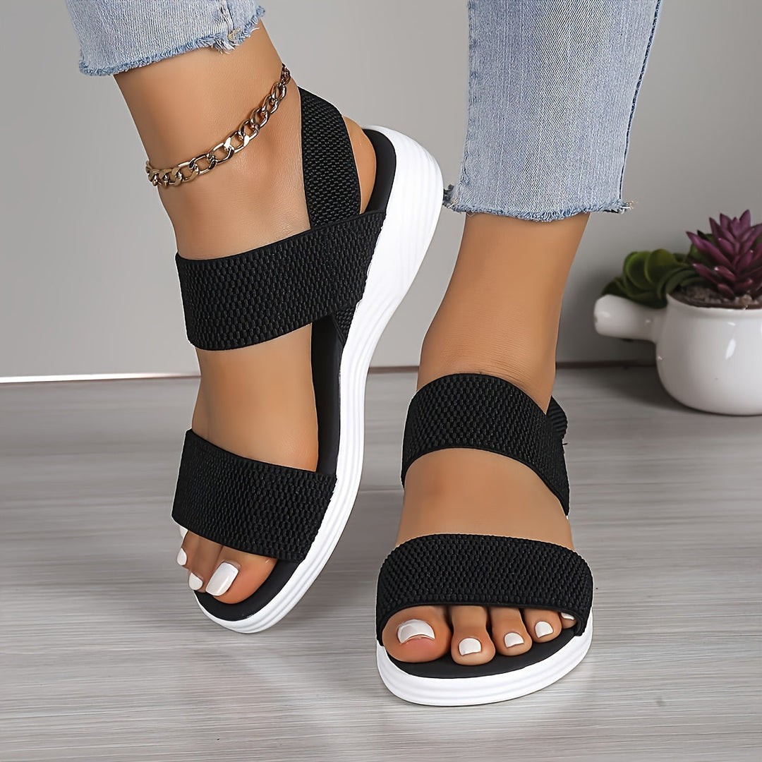 Sophie – Strick Wedge-Sandalen mit Slip-On-Design