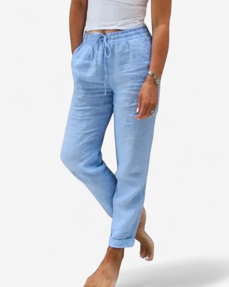 Lena – Hochtaillierte Freizeit-Hose mit Elastischem Bund