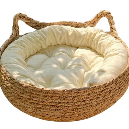 CozyPaw – Plüsch Katzenbett mit abnehmbarem Kissen und erhöhten Rändern