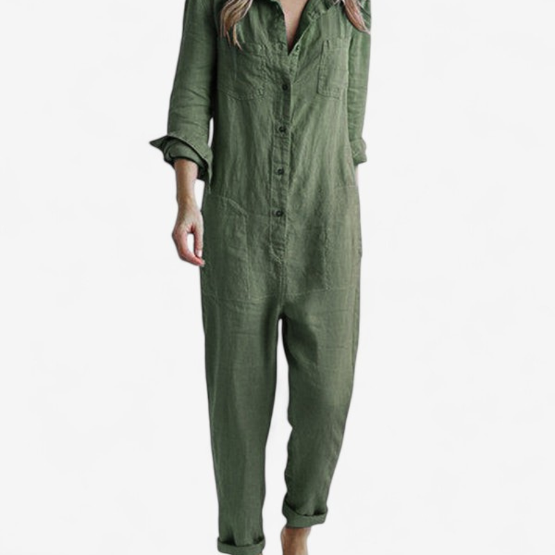 Hannah – Jumpsuit mit langen Ärmeln und durchgehendem Bein