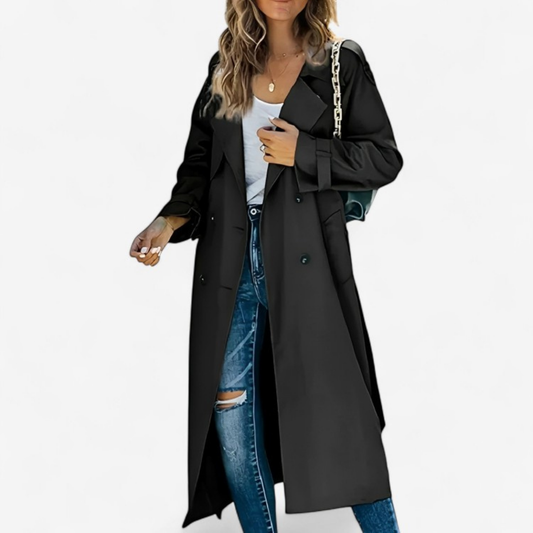 Celestia – Mid-Length Trenchcoat mit Knopfleiste