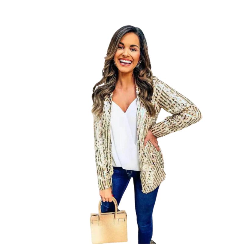 Laura – Langarm-Blazer mit offener Vorderseite