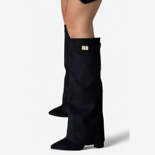 Isabella – Stiefel mit Knie-Straps und Gepolsterter Sohle