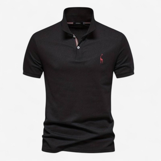 Julian – Slim-Fit-Poloshirt mit gestreiftem Kragen