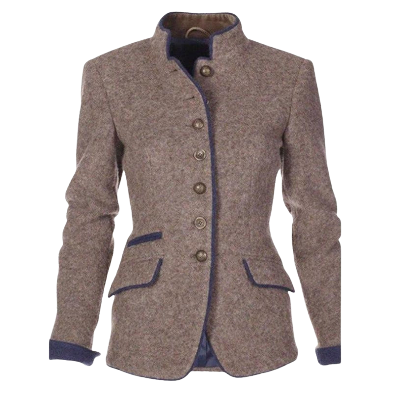 Ava – Langärmlige Jacke mit Knopfleiste und Taschen