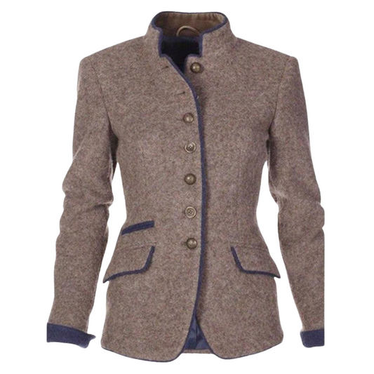 Ava – Langärmlige Jacke mit Knopfleiste und Taschen