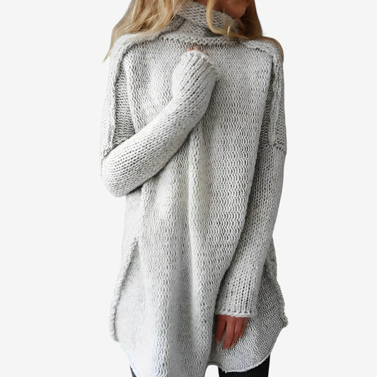 Elara – Langer Pullover mit Rundhals und Langarm
