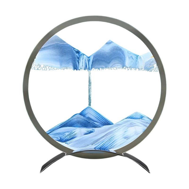 FlowAura – Dekorative LED Sanduhr mit einstellbarem Sandfluss