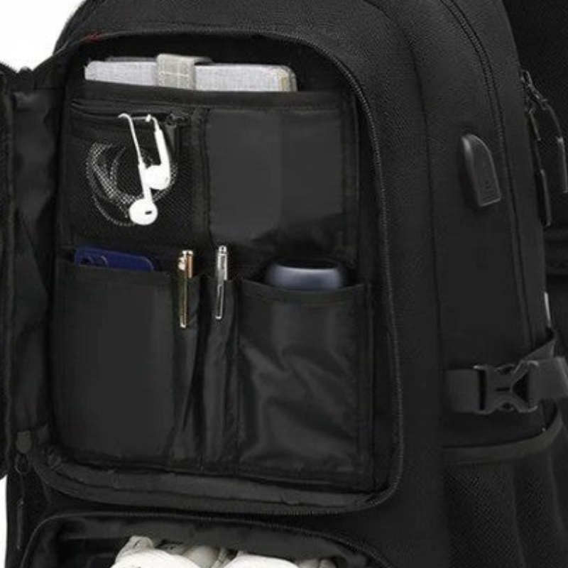 NexVenture – Erweiterbarer 50–80L Reiserucksack mit USB-Anschluss