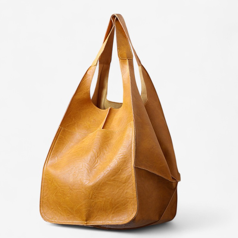 Arlina – Große Leder-Weekender Tasche mit strukturierter Form