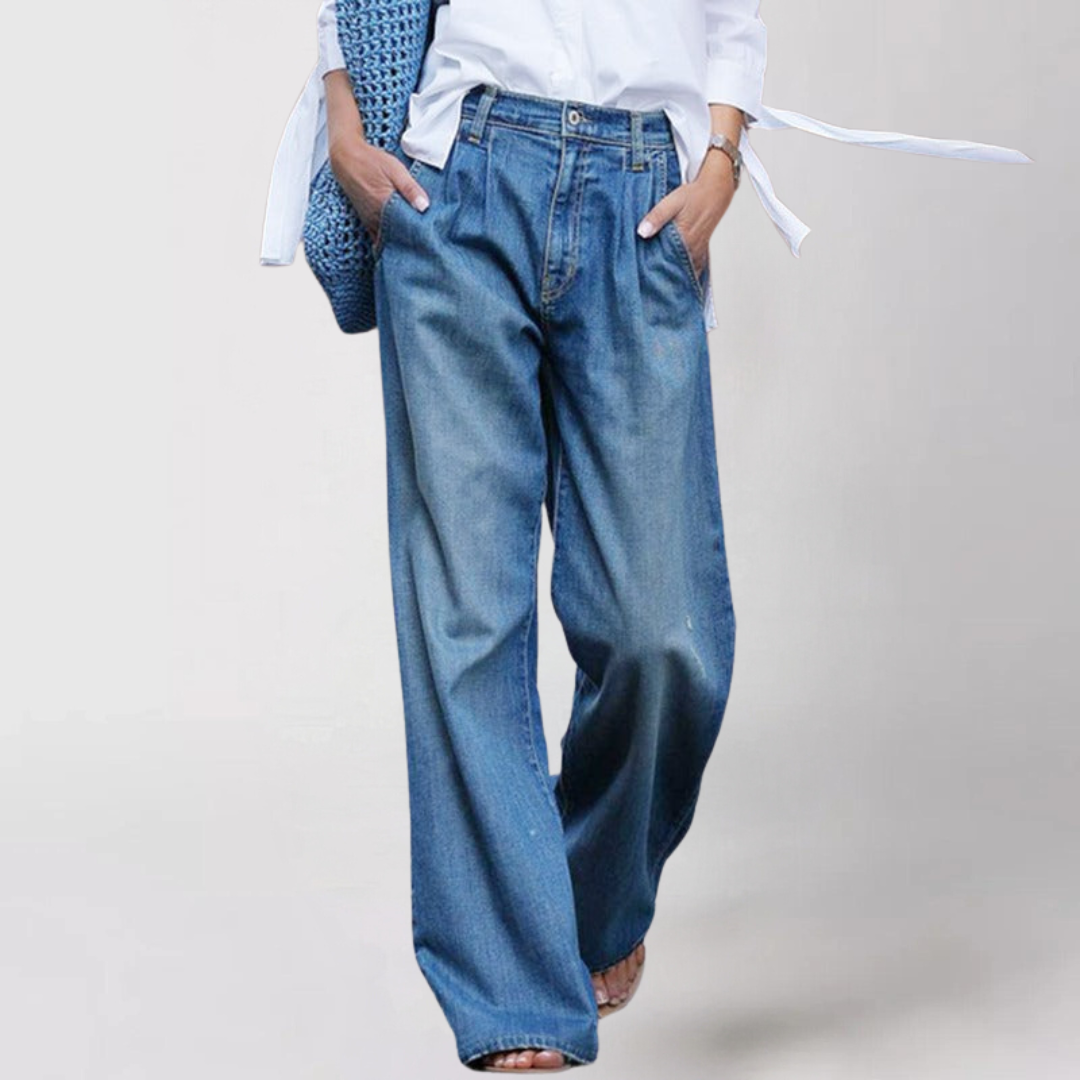 Leona – Weit geschnittene Jeans mit Lockerem Sitz und Langlebigem Finish