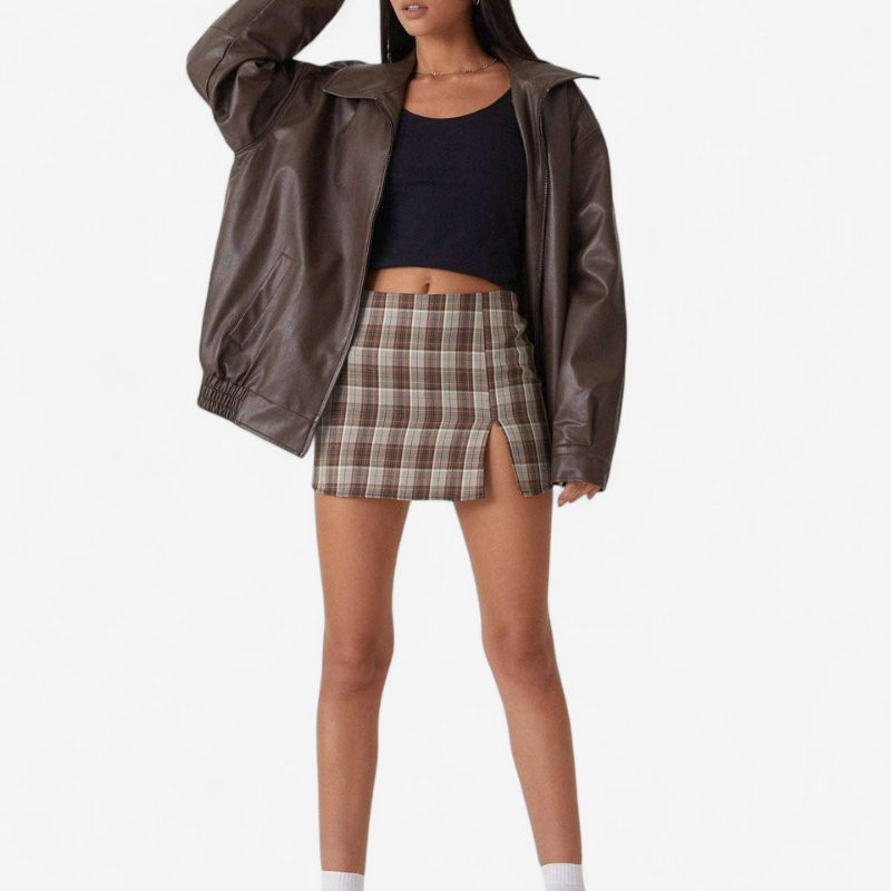 Lydia – Jacke mit Umlegekragen und Reißverschluss