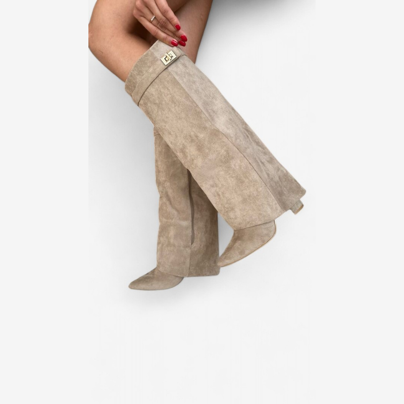 Isabella – Stiefel mit Knie-Straps und Gepolsterter Sohle