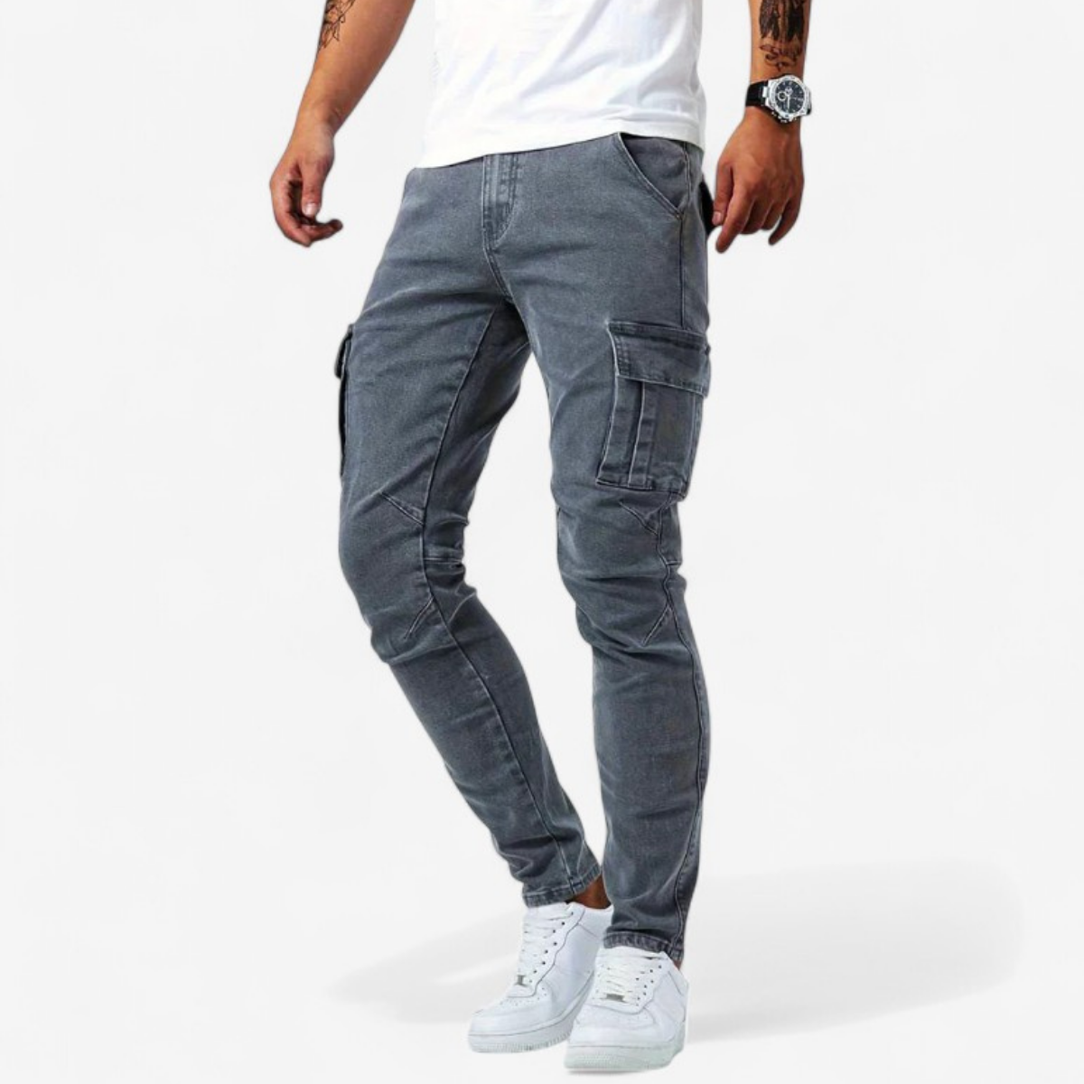 Leo – Slim Fit Denim-Jeans mit Multi-Taschen-Design
