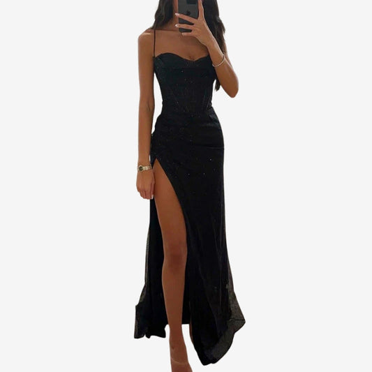 Anna – Ärmelloses Bodycon-Kleid mit Seitenschlitz
