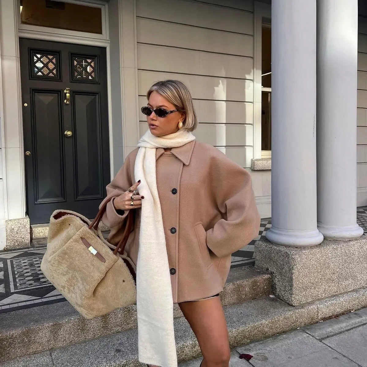 Serena – Jacke mit Fledermausärmeln und Reverskragen