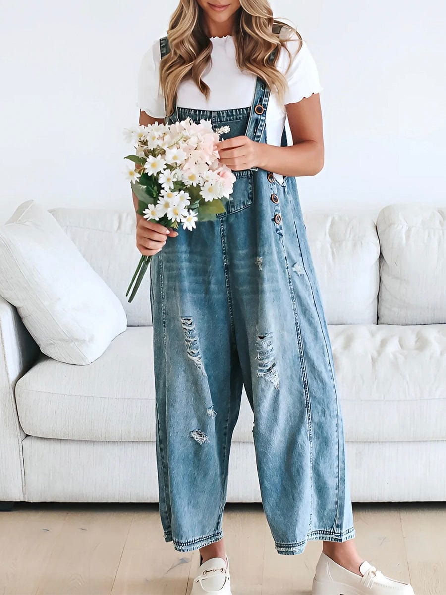 Liora – Ärmelloser Jumpsuit mit weitem Bein