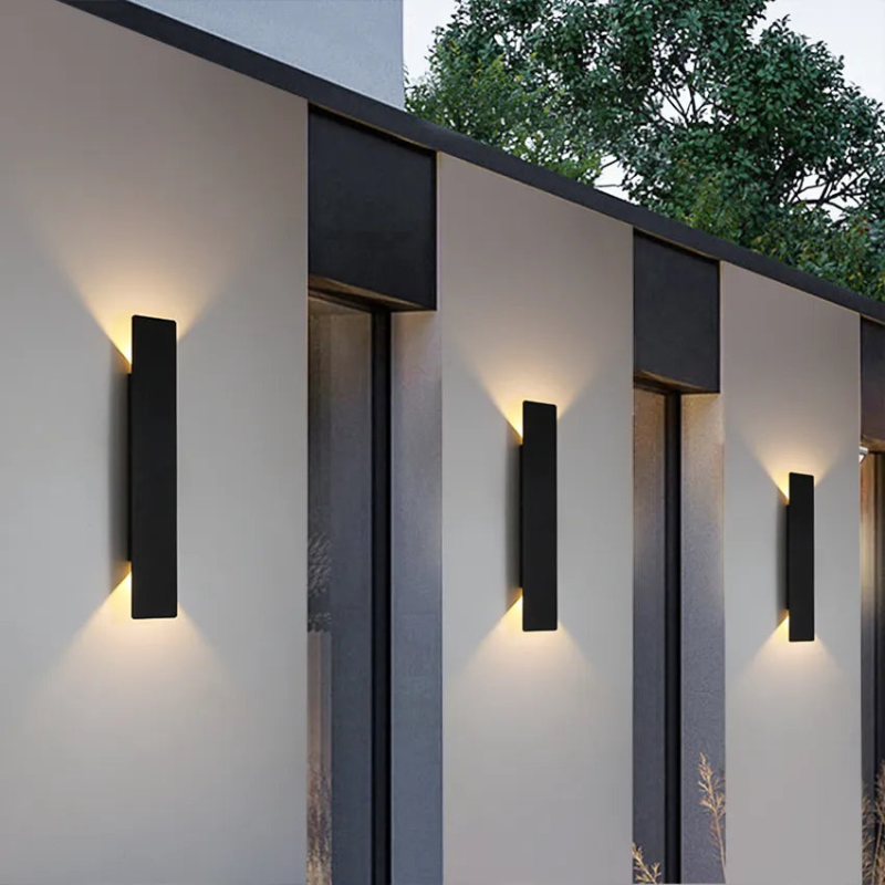 RainGlow – Aluminium-Wandleuchte für den Außenbereich
