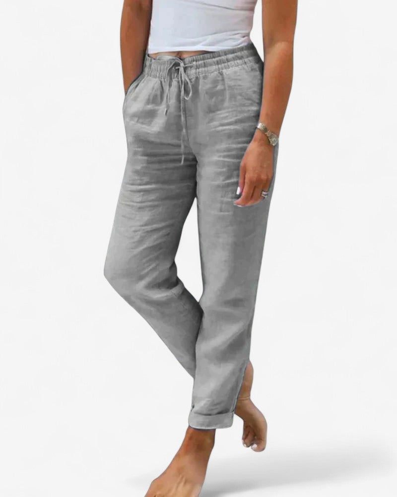 Lena – Hochtaillierte Freizeit-Hose mit Elastischem Bund