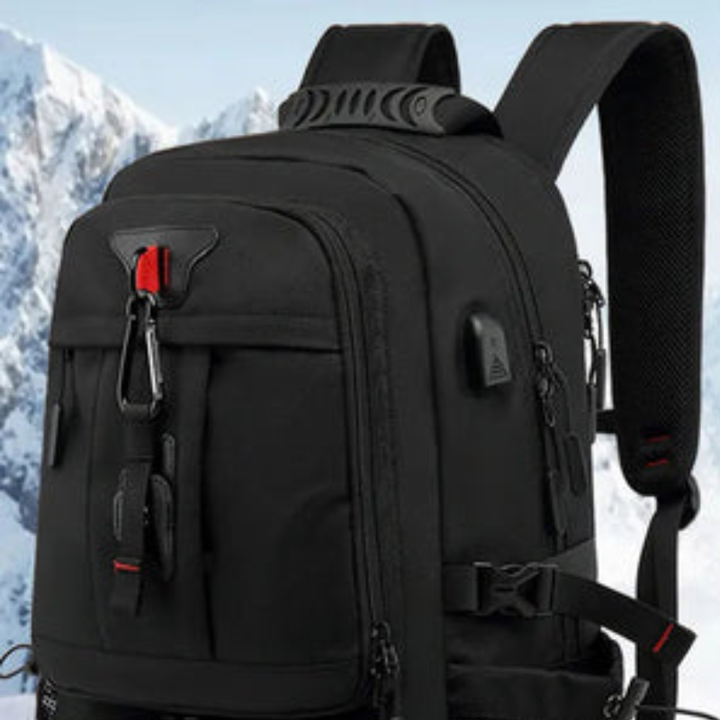 NexVenture – Erweiterbarer 50–80L Reiserucksack mit USB-Anschluss