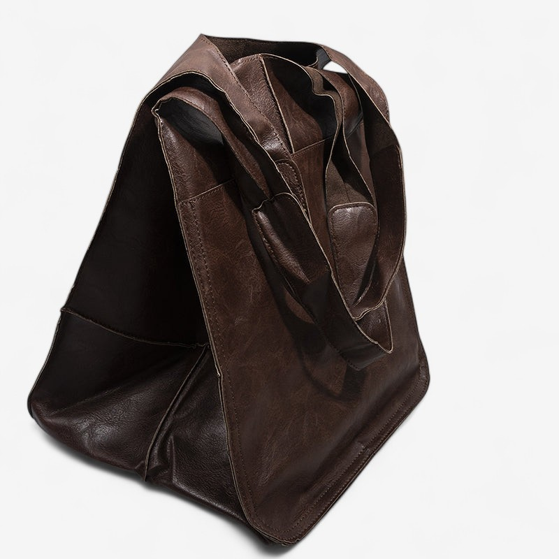Arlina – Große Leder-Weekender Tasche mit strukturierter Form