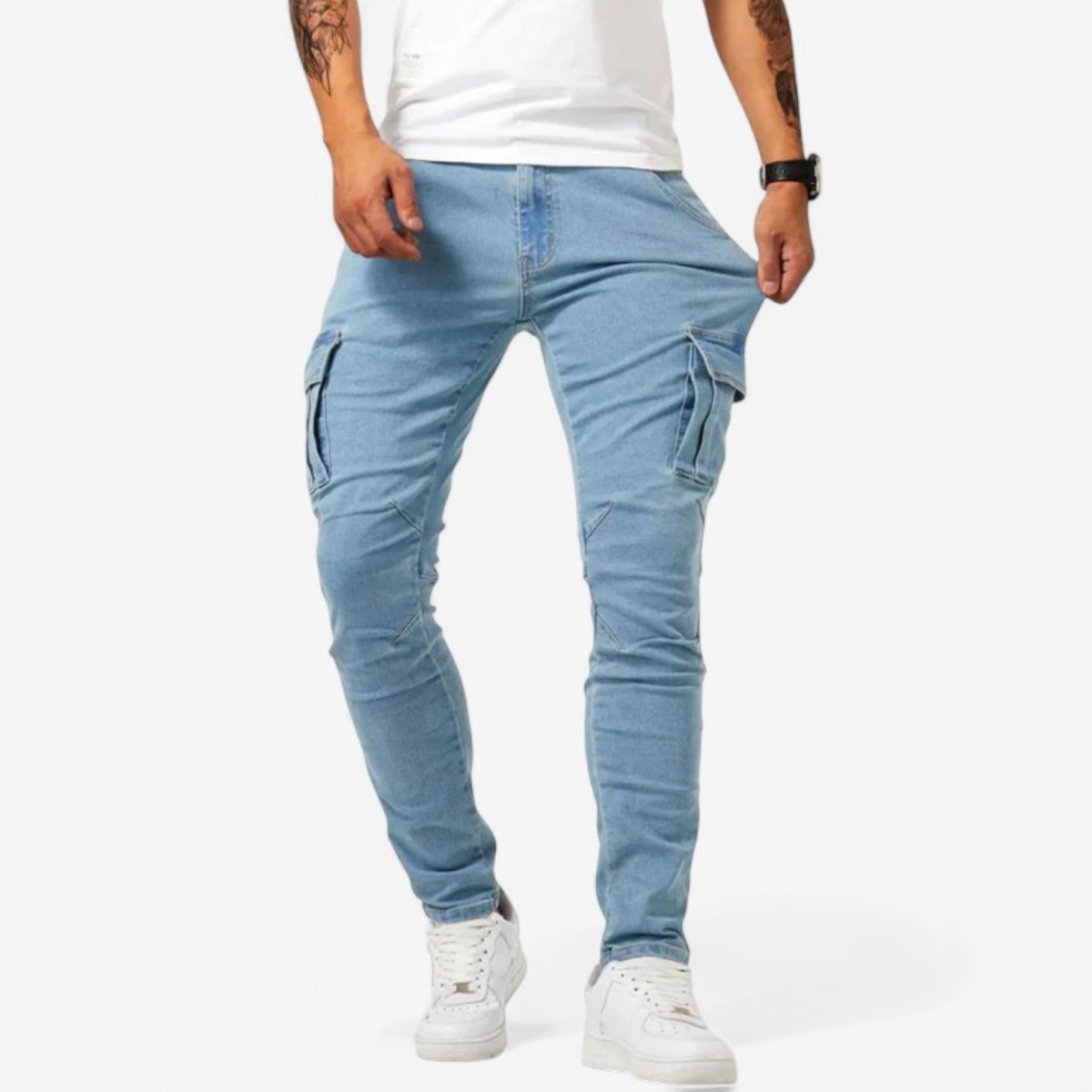 Leo – Slim Fit Denim-Jeans mit Multi-Taschen-Design