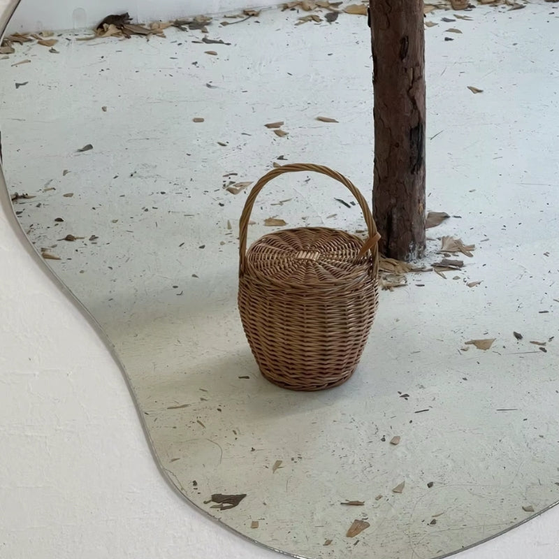 Lucie – Große Bucket-Tasche mit Geflecht-Design