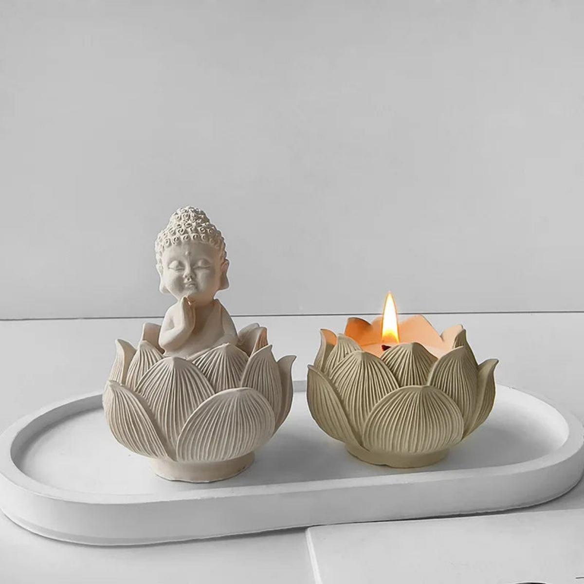 MoldEase – 3D-Silikonform Lotusblume Buddha für DIY-Projekte