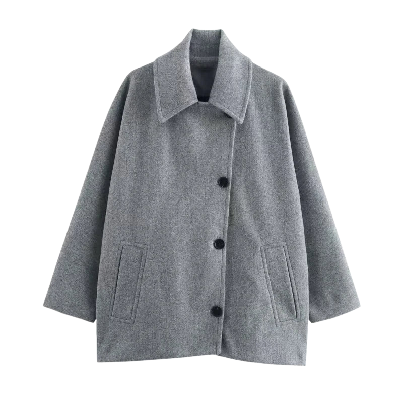 Helen – Oversize-Langarmjacke mit Knopf