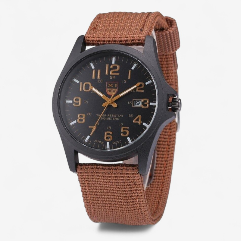Adrian – Militärische Armbanduhr mit Rundem Zifferblatt