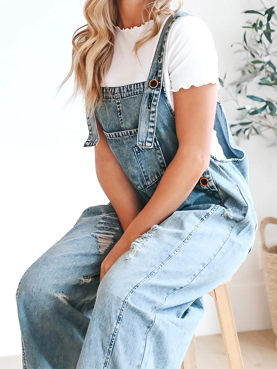 Liora – Ärmelloser Jumpsuit mit weitem Bein