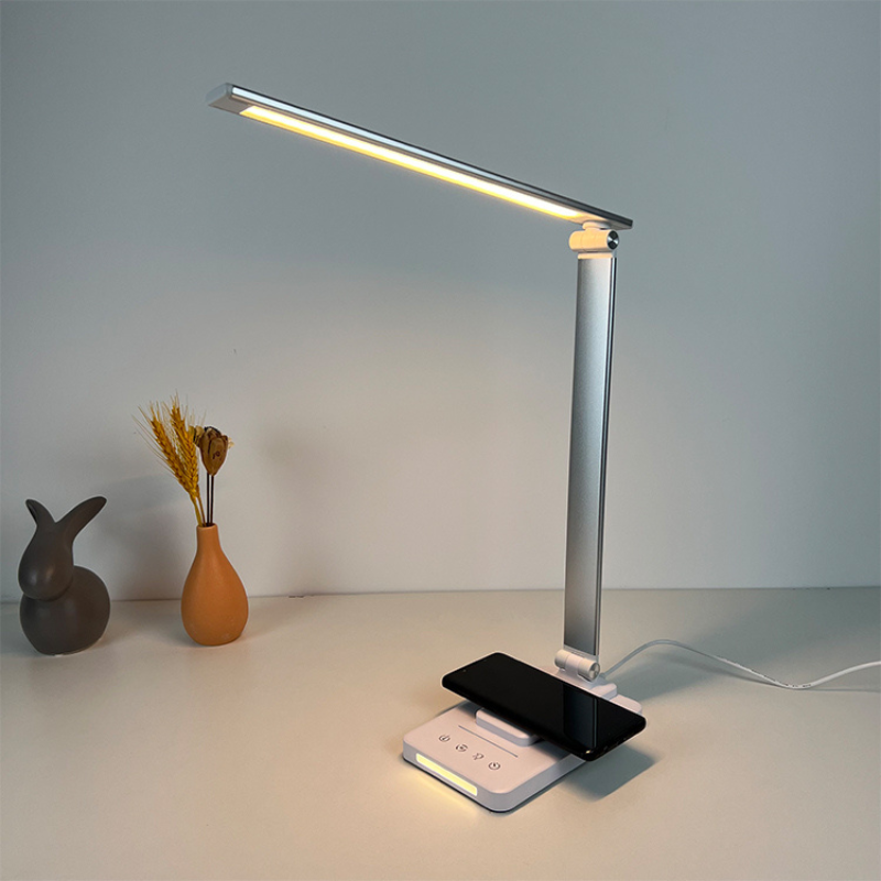 LumaLuxe – LED-Schreibtischlampe mit kabellosem Laden und Touch-Steuerung