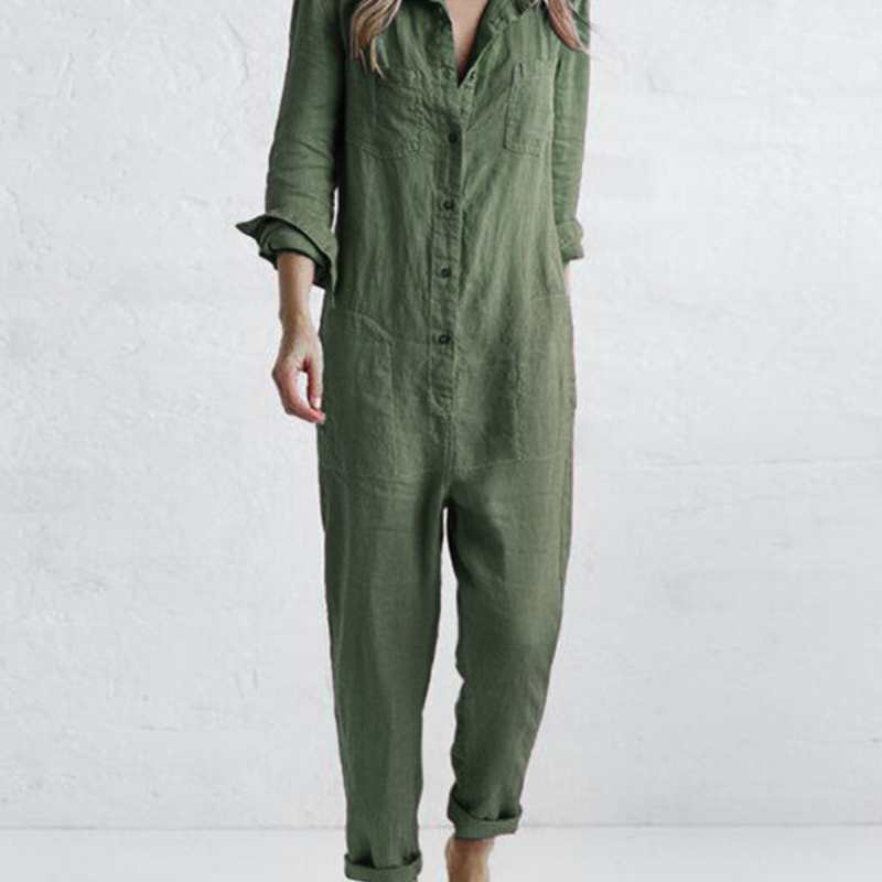 Hannah – Jumpsuit mit langen Ärmeln und durchgehendem Bein