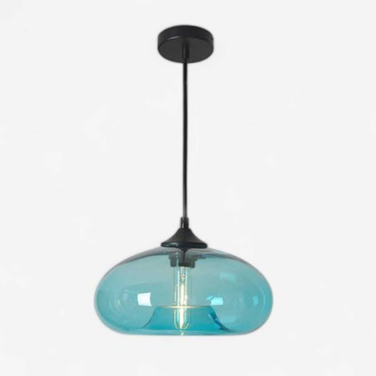 LumeCore – Glas-Pendelleuchte mit rundem Schirm
