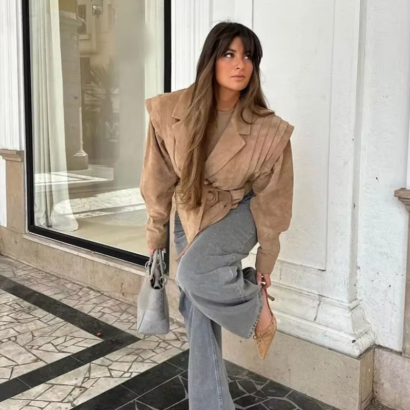 Jeanne – Langarmjacke mit Reverskragen