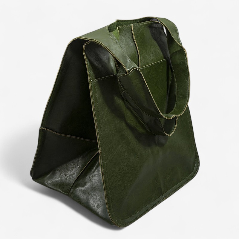 Arlina – Große Leder-Weekender Tasche mit strukturierter Form