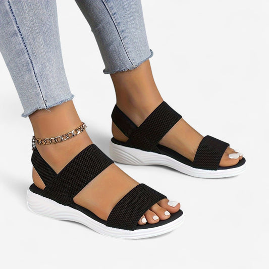 Isabella – Offenem Seitenriemen Sandalen mit Slip-On-Design