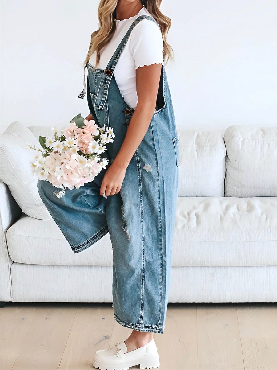Liora – Ärmelloser Jumpsuit mit weitem Bein