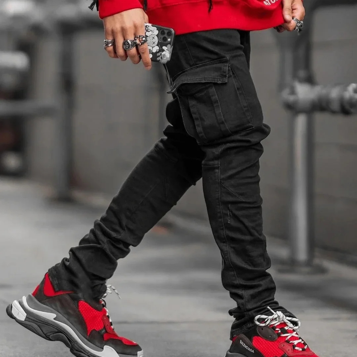 Leo – Slim Fit Denim-Jeans mit Multi-Taschen-Design