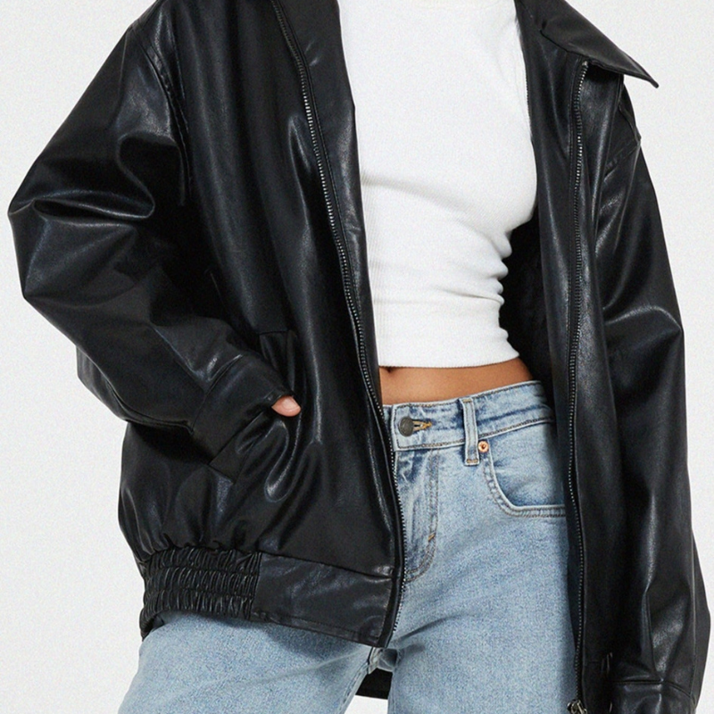 Lydia – Jacke mit Umlegekragen und Reißverschluss