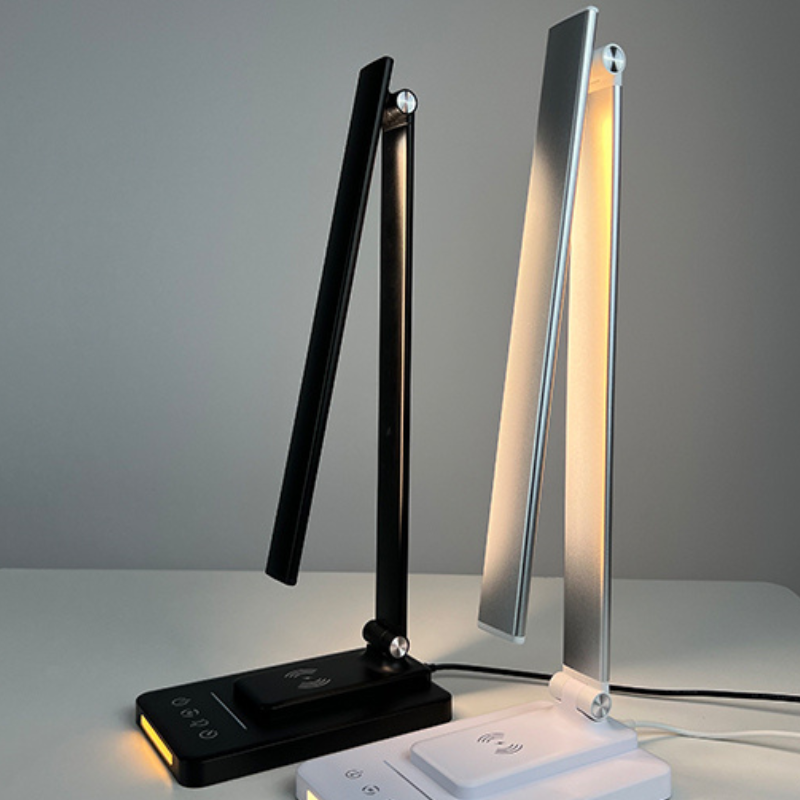 LumaLuxe – LED-Schreibtischlampe mit kabellosem Laden und Touch-Steuerung