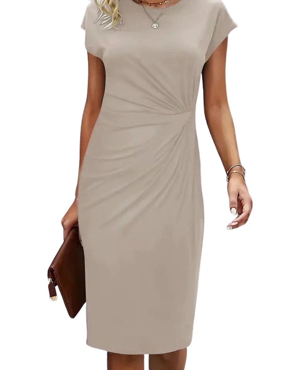 Mia – Slim-Fit-Kleid mit Rundhalsausschnitt und zeitlosem Stil