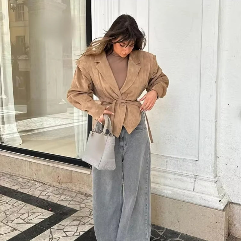 Jeanne – Langarmjacke mit Reverskragen