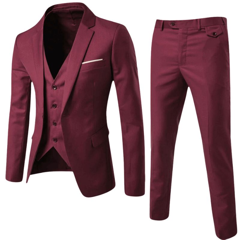 Frank – Dreiteiliger Slim-Fit-Anzug mit klassischem Schnitt und maßgeschneiderten Details