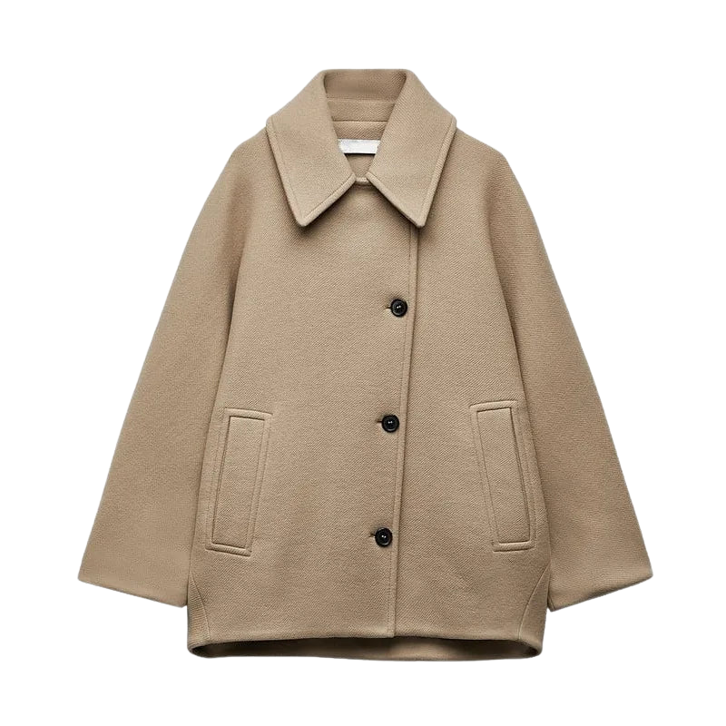 Helen – Oversize-Langarmjacke mit Knopf