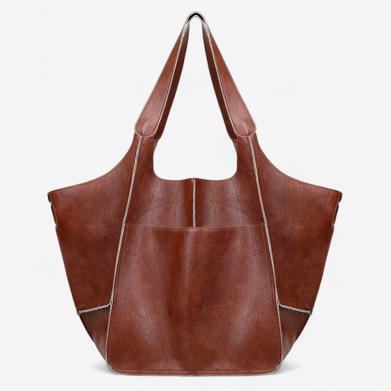 Arlina – Große Leder-Weekender Tasche mit strukturierter Form